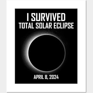 I Survived Total Solar Eclipse April 8, 2024 Posters and Art